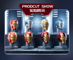 Original Iron Man Helmet Mask War Machine MK16 MK42 MK85 Tony Stark DIY Can Open Close Toys Model Action Figure Assembled Gift - Bear Hugs