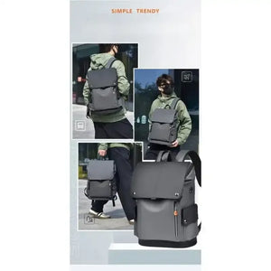 Premium Leather-Look Casual Backpack