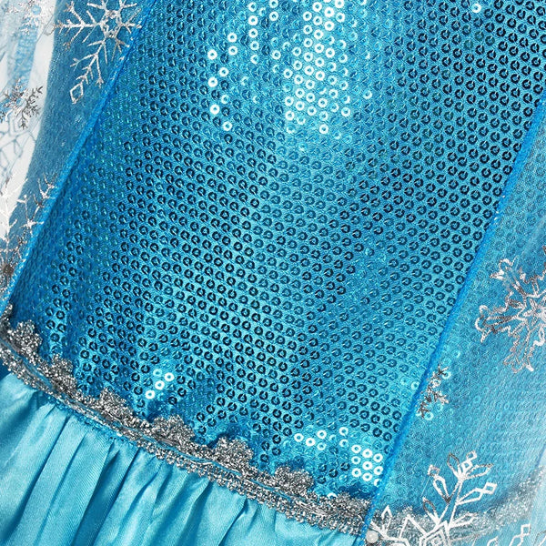 Girls Snow Queen Kids Costumes Girls Carnival Party Prom Gown Elsa Robe-Playing Children Clothing Princess Dress Birthday Dress - Bear Hugs
