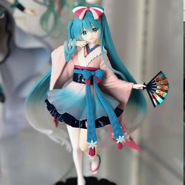 Hatsune Miku Desktop Cute Action Figure 18cm Neko T-Shirt Ver. Anime Figurine Kawaii Girl Model Toy Gift - Bear Hugs