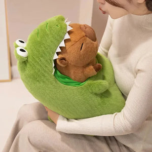 Capybara Green Dinosaur Outfit Plushie - Bear Hugs