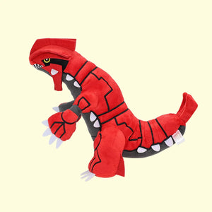 27cm Red Groudon Legendary Dinosaur Plush Toy - Large Stuffed Animal, Soft Mythical Creature Pillow Gift for Kids & Fans Collect - Bear Hugs