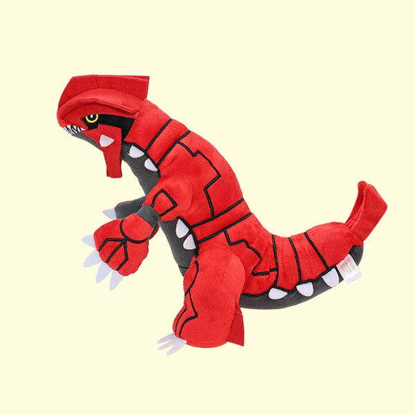 27cm Red Groudon Legendary Dinosaur Plush Toy - Large Stuffed Animal, Soft Mythical Creature Pillow Gift for Kids & Fans Collect - Bear Hugs