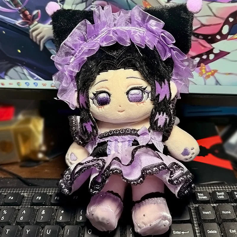 20cm Stuffed Anime Kimetsu No Yaiba Demon Slayer Kochou Shinobu Figure Plush Dress Up Cotton Doll Cosplay Toys for Kids Gift - Bear Hugs