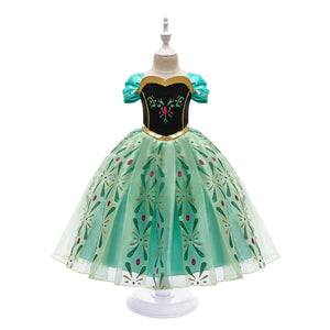 Full Printing Kids Cosplay Anna Princess Costume Fancy Birthday Carnival Party Prom Dress Toddler Role Play Clothing Outfits - Bear Hugs