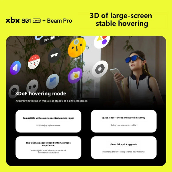 XREAL xbx a01 AR Glasses HDR10 1600nits 50° FOV Smart Glasses for Watch Videos Play Games - Bear Hugs
