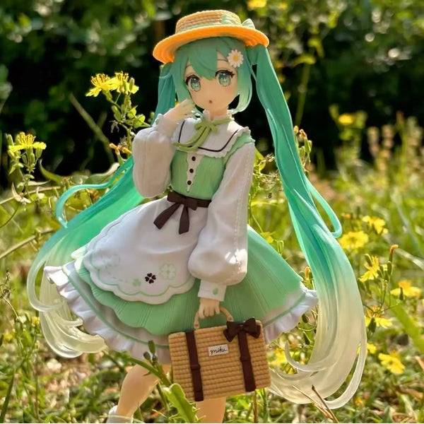 Hatsune Miku figure pastoral style figure model anime two dimensional beautiful girl desktop decoration Fashion Giving gifts - Bear Hugs