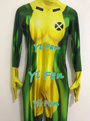 Halloween Rogue Female Spandex Cosplay Costume Adults Lady Superhero Zentai Bodysuit Halloween Costume - Bear Hugs
