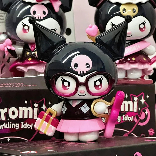 Sanrio Characters Kuromi Blind Box Sparkling Idol Series Trendy Doll Garage Kit Desktop Ornament Children Birthday Toy Gift - Bear Hugs