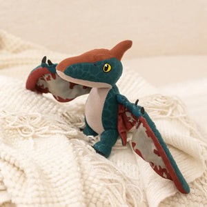 12CM Cyan Pterosaur Plush Toy Embossed Dinosaur Stuffed Animal Soft Prehistoric Creature For Kids Birthday Gift Room Decor - Bear Hugs