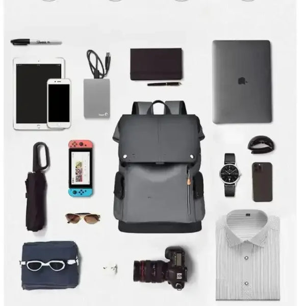 Premium Leather-Look Casual Backpack