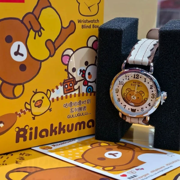 Maihe Rilakkuma Gulu Time Series Watch Blind Box Cute Creative Trendy Toy Figure Wristwatch Mystery Box Holiday Gift Toy - Bear Hugs