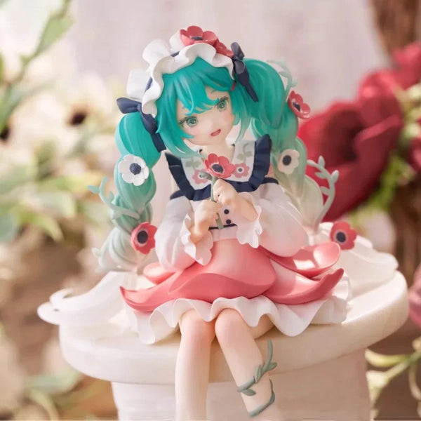 FuRyu Noodle Stopper Hatsune Miku 14cm Flower Fairy Anemone Figure Anime Figurine Collections Toys Gifts - Bear Hugs