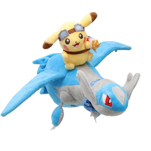 Kawaii Pikachu Riding Lapras Latios Latias Plush Doll Pokemon Stuffed Toy Creative Anime Cartoon Christmas Gift For Kids - Bear Hugs