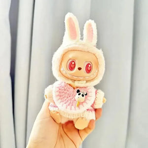 Handmade Labubu Crochet Animal Outfits - Bear Hugs