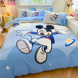 DZNY Bedding Set Cartoon Anime Children Bedroom Quilt Cover Boy Girl Bedclothes Single Double King Mickeys Duvet Cover Gift - Bear Hugs
