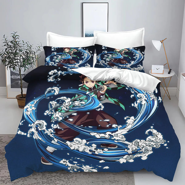 Demon Slayer: Kimetsu no Yaiba kamado Nezuko Anime 100% Polyester Bedding Set Duvet Cover Set Printed Cartoon Home Decor - Bear Hugs