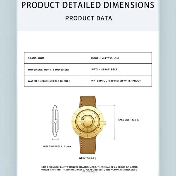 DOM Ecliptic Flow Magnetic Suspension Watch