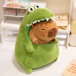 Capybara Green Dinosaur Outfit Plushie - Bear Hugs
