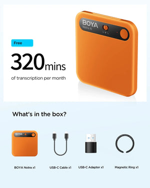 BOYA Notra AI Voice Recorder - Bear Hugs