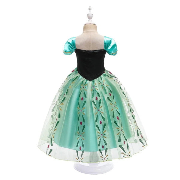 Full Printing Kids Cosplay Anna Princess Costume Fancy Birthday Carnival Party Prom Dress Toddler Role Play Clothing Outfits - Bear Hugs