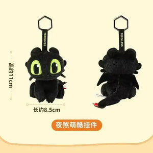 Shadowy Scales Night Furry Dragon Keychain
