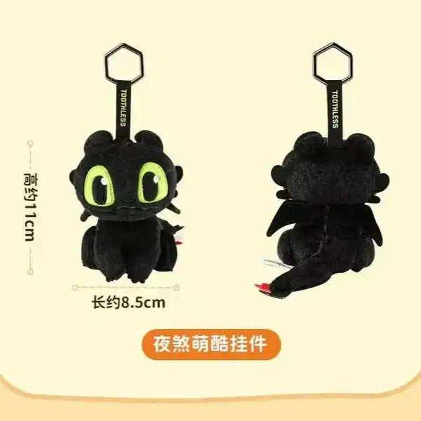 Shadowy Scales Night Furry Dragon Keychain