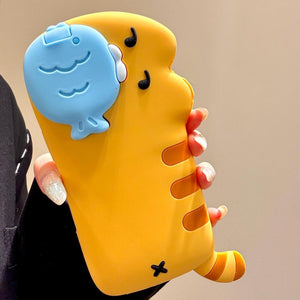Chonky Cat & Fish Hug iPhine Case - Bear Hugs
