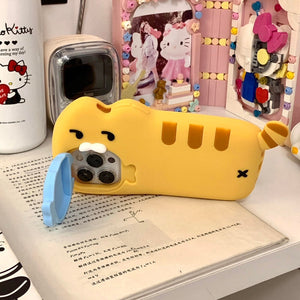 Chonky Cat & Fish Hug iPhine Case - Bear Hugs