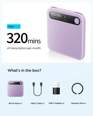 BOYA Notra AI Voice Recorder - Bear Hugs
