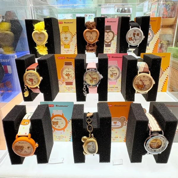 Maihe Rilakkuma Gulu Time Series Watch Blind Box Cute Creative Trendy Toy Figure Wristwatch Mystery Box Holiday Gift Toy - Bear Hugs