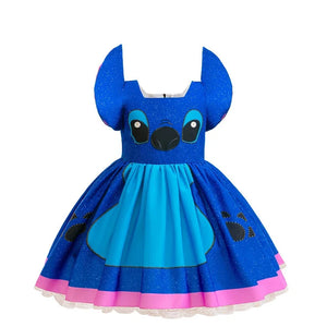 Baby Disney Movie Stitch Role Playing Costume Sets Cartoon Cute Princess Dress Stage Performance Purim Carnival Kids Dress - Bear Hugs