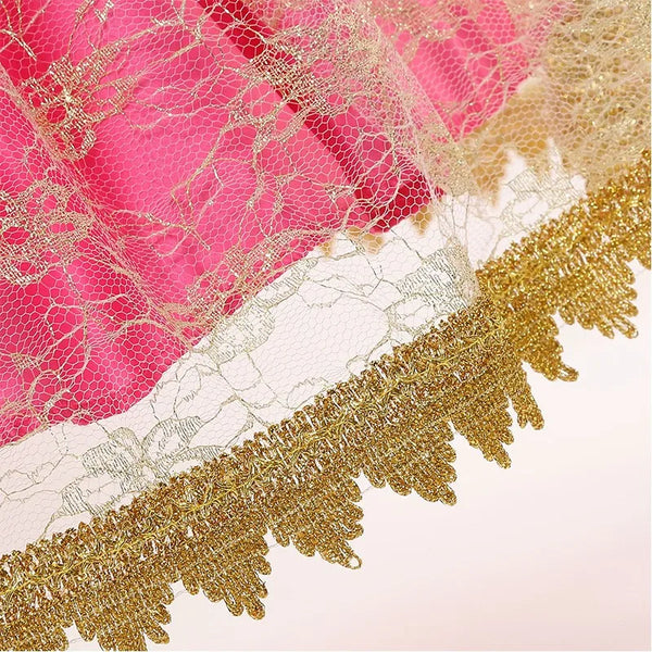 2026 Disney Sleeping Beauty Aurora Princess Dress Girl Cosplay Off Shoulder Kids Gifts Fancy Party Girl Baby Fine Lace Dress Set - Bear Hugs