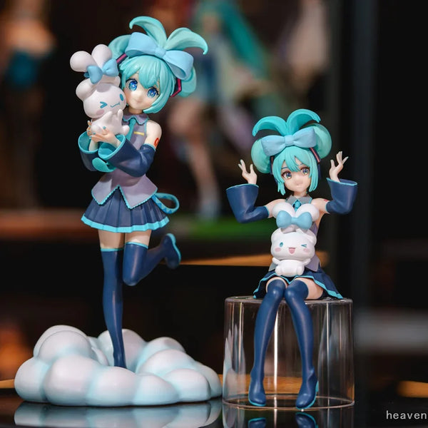 Hatsune Miku X Cinnamoroll Figure Anime Peripheral Collectible Models Decorative Decorations Children Kawaii Gift - Bear Hugs