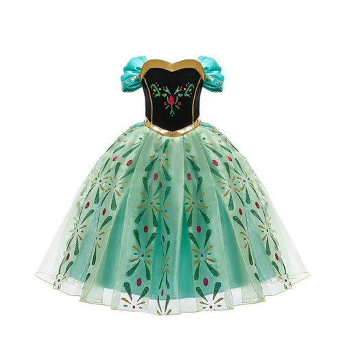 Full Printing Kids Cosplay Anna Princess Costume Fancy Birthday Carnival Party Prom Dress Toddler Role Play Clothing Outfits - Bear Hugs