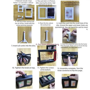 12 Slots Rotating Photo Frame Carousel