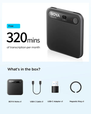 BOYA Notra AI Voice Recorder - Bear Hugs
