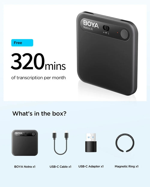 BOYA Notra AI Voice Recorder - Bear Hugs