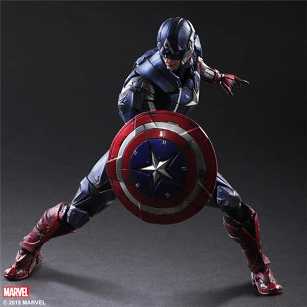 Play Arts Captain America Action Figure Movable Marvel Collection Avengers Model Toys - Bear Hugs