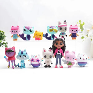 Gabby's Dollhouse Cat Crew Figurines (Set of 13)