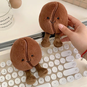 JC Simulated Coffee Bean Plushies Soft Doll Brown Coffee Food With Foot Adorably Plush Toy Home Decor Xmas Gifts Girl - Bear Hugs