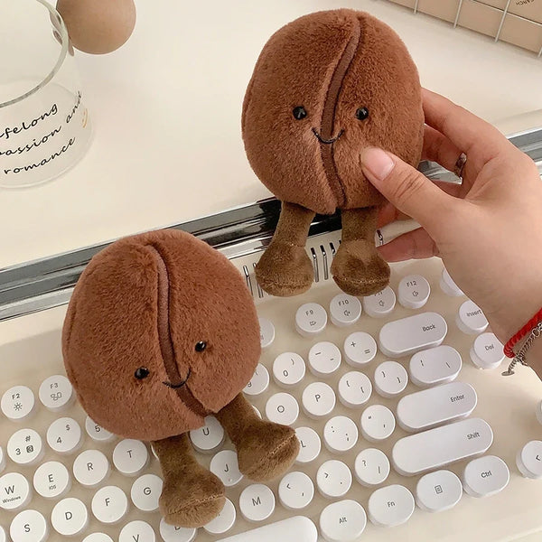 JC Simulated Coffee Bean Plushies Soft Doll Brown Coffee Food With Foot Adorably Plush Toy Home Decor Xmas Gifts Girl - Bear Hugs