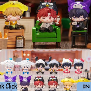 Genuine Link Click × Sanrio Characters Sweet Time Mini Sitting Series Blind Box Figures Beans Ornaments Fashion Trend Gift - Bear Hugs