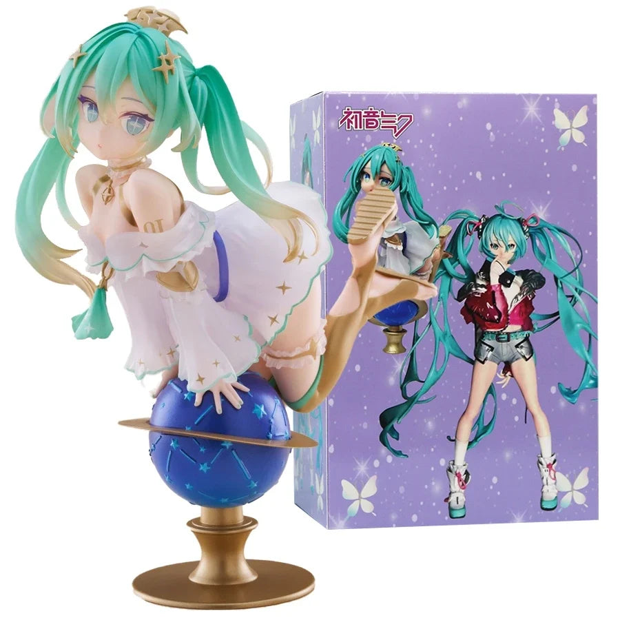 17cm Glittering Star ver. Hatsune Miku Anime Figure Kawaii Globe Girl Action Figure Adult Collection Model Doll Toy for Kid Gift - Bear Hugs