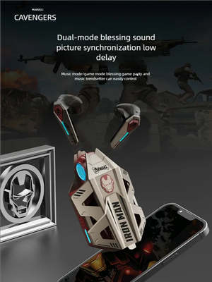 MARVEL Special-Shaped TWS Bluetooth Earbuds Noise Reduction Wireless Headset with Long Battery Standby for iPhone - Bear Hugs