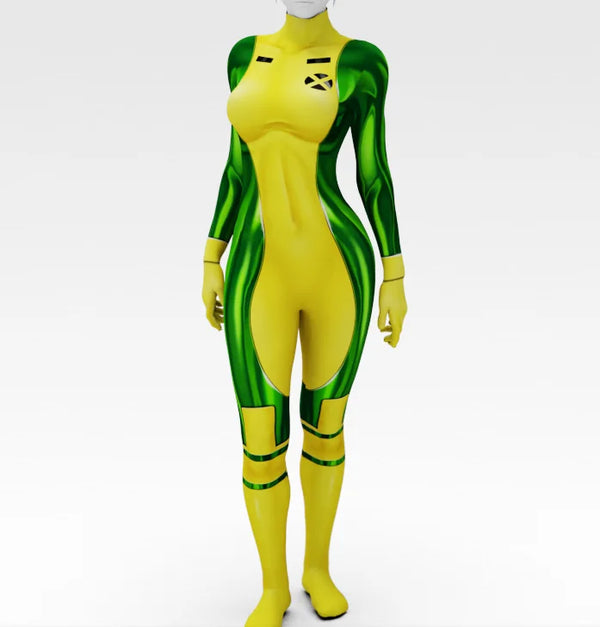 Halloween Rogue Female Spandex Cosplay Costume Adults Lady Superhero Zentai Bodysuit Halloween Costume - Bear Hugs