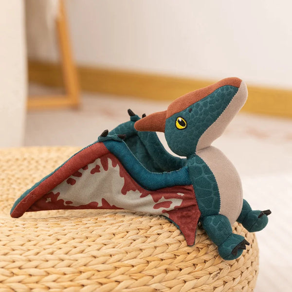 12CM Cyan Pterosaur Plush Toy Embossed Dinosaur Stuffed Animal Soft Prehistoric Creature For Kids Birthday Gift Room Decor - Bear Hugs