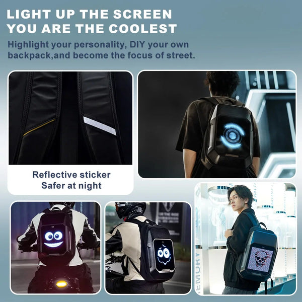 Divoom Cyberbag Smart LED Display Backpack - Bear Hugs