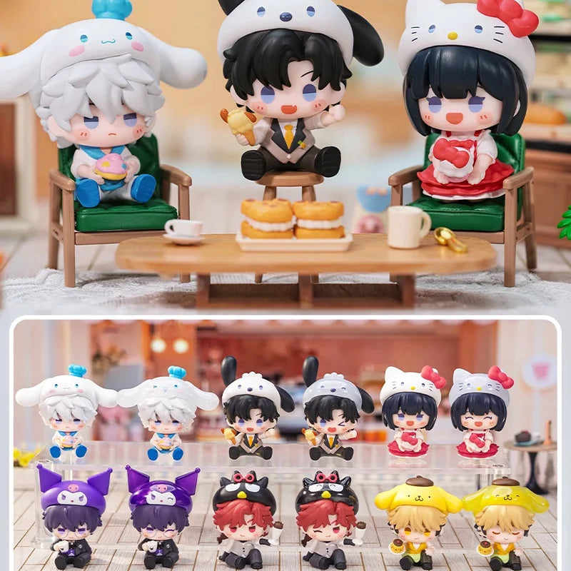 Genuine Link Click × Sanrio Characters Sweet Time Mini Sitting Series Blind Box Figures Beans Ornaments Fashion Trend Gift - Bear Hugs