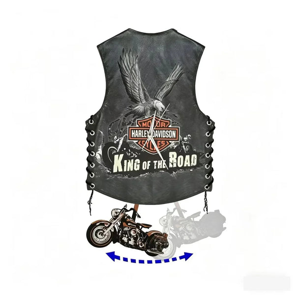 Cruiser Bike Vest Swing Wood Wall Clock